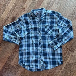 Ben Sherman Heritage Shirt Long Sleeve Mens Large Gray Plaid Button Up